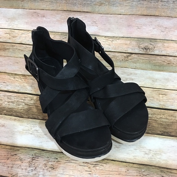 Eileen Fisher Shoes - Eileen Fisher Sport Boost Leather Platform Sandals
